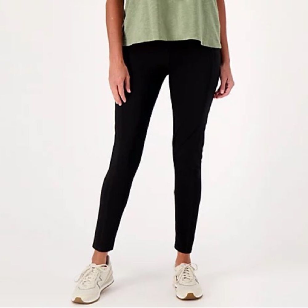 Denim & Co. Active Side Pocket Duo Stretch Pant